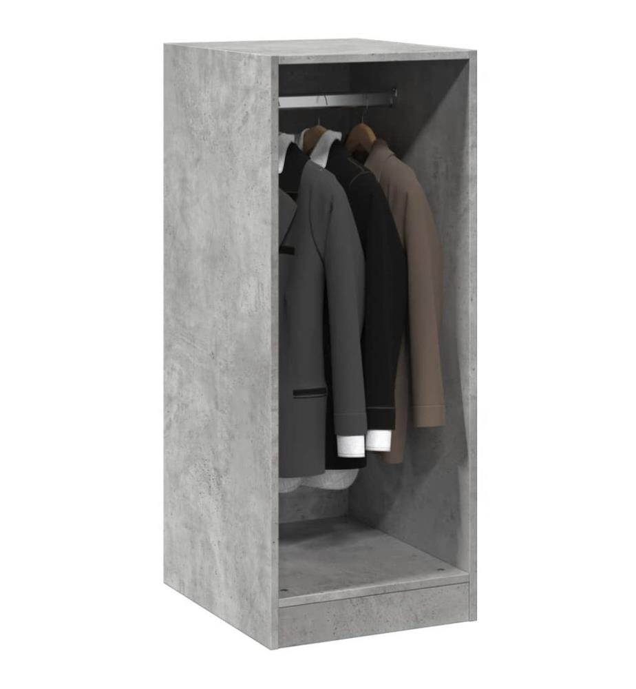 Kleiderschrank Betongrau 48x41x102 cm Holzwerkstoff