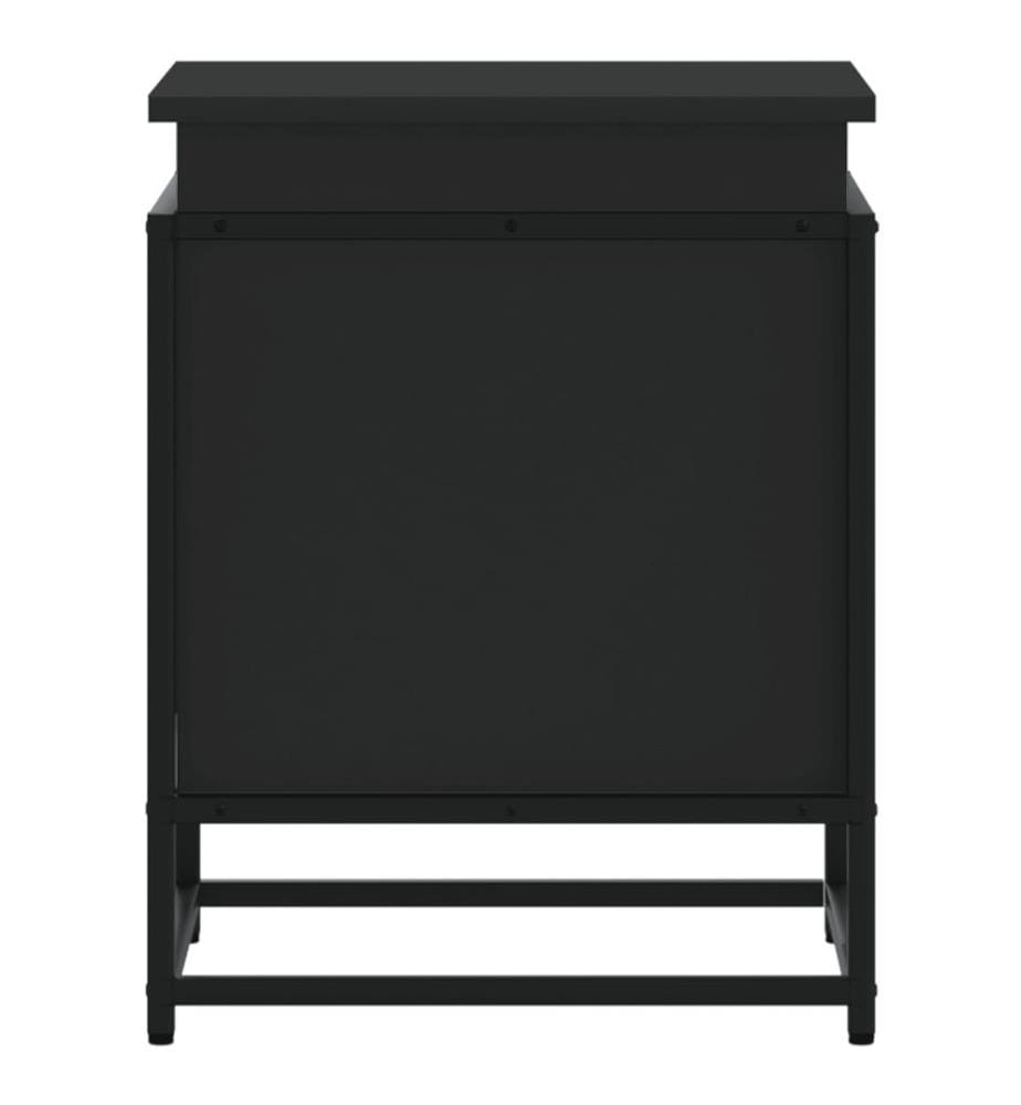 Aufbewahrungsbox mit Deckel Schwarz 40x40x51,5 cm Holzwerkstoff
