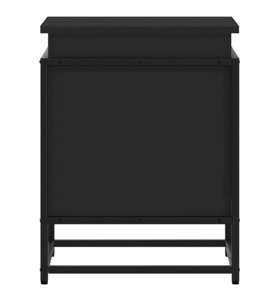 Aufbewahrungsbox mit Deckel Schwarz 40x40x51,5 cm Holzwerkstoff