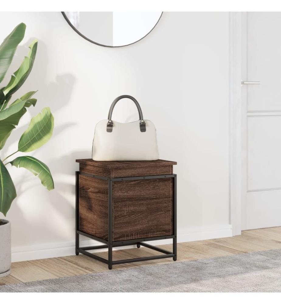 Aufbewahrungsbox mit Deckel Eichen-Optik 40x40x51,5 cm