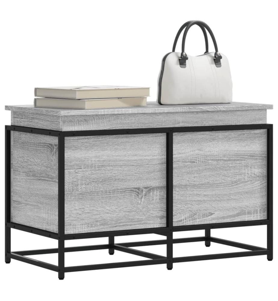 Aufbewahrungsbox mit Deckel Grau Sonoma 80x40x51,5 cm