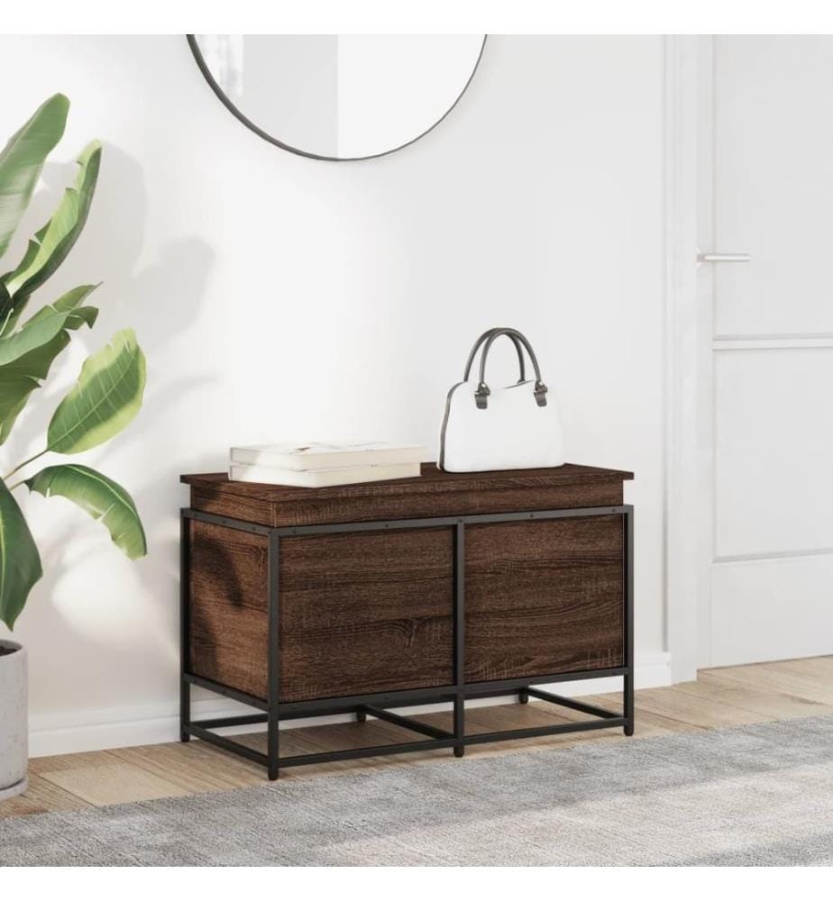 Aufbewahrungsbox mit Deckel Eichen-Optik 80x40x51,5 cm