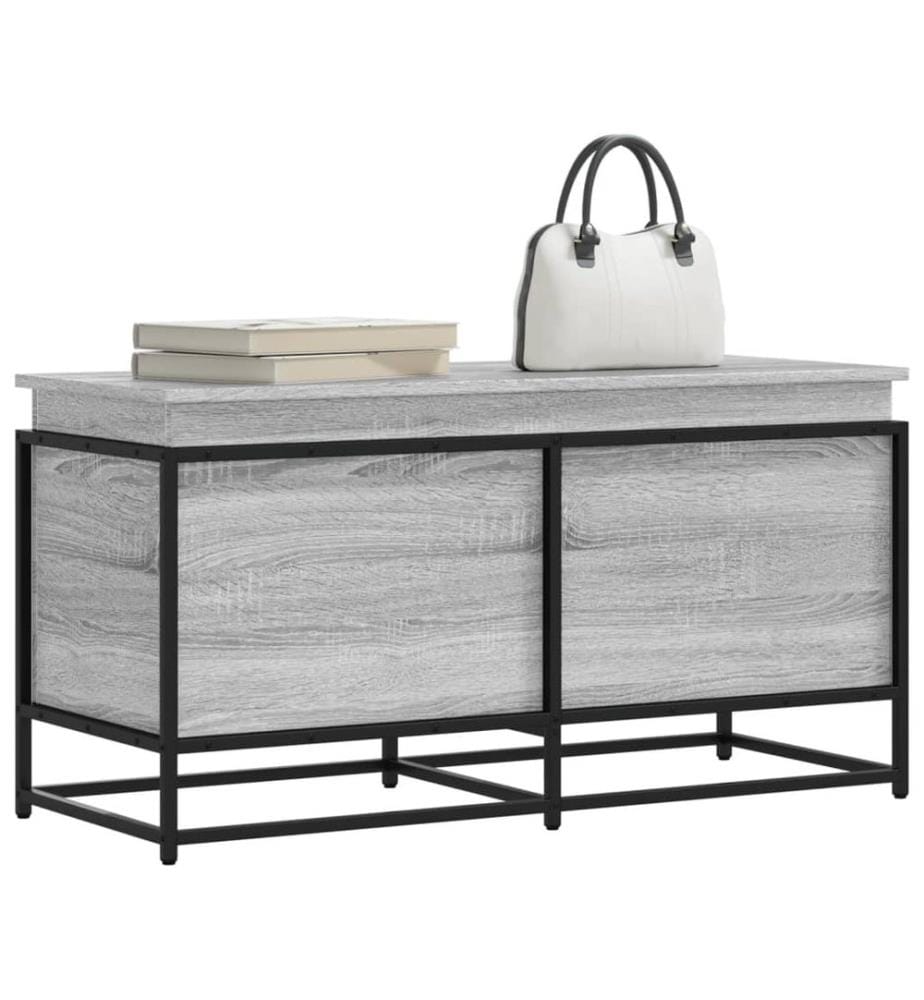 Aufbewahrungsbox mit Deckel Grau Sonoma 100x40x51,5 cm