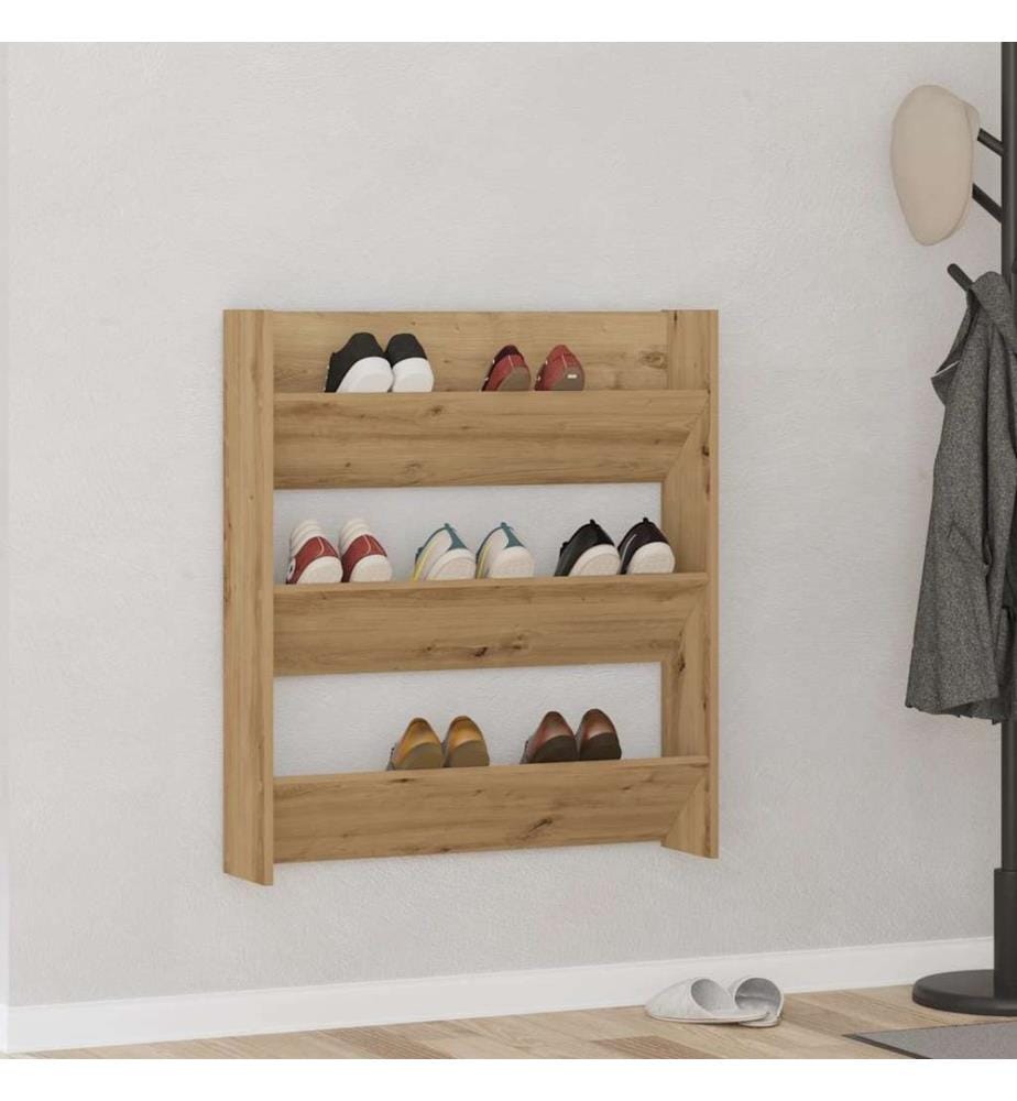 Wand-Schuhregal Artisan-Eiche 80x18x90 cm Holzwerkstoff
