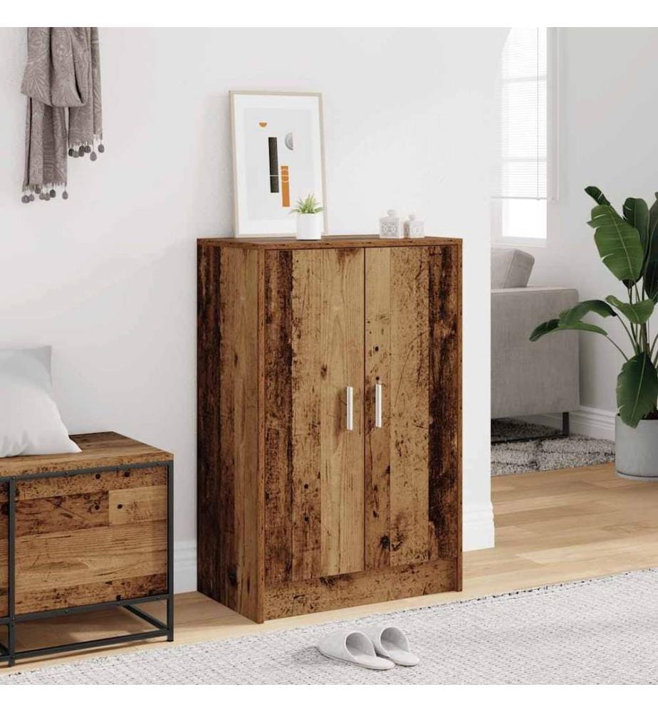 Schuhschrank Altholz-Optik 60x35x92 cm Holzwerkstoff