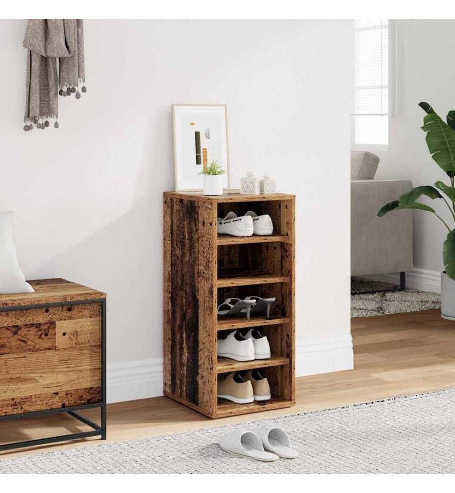 Schuhschrank Altholz-Optik 32x35x70 cm Holzwerkstoff