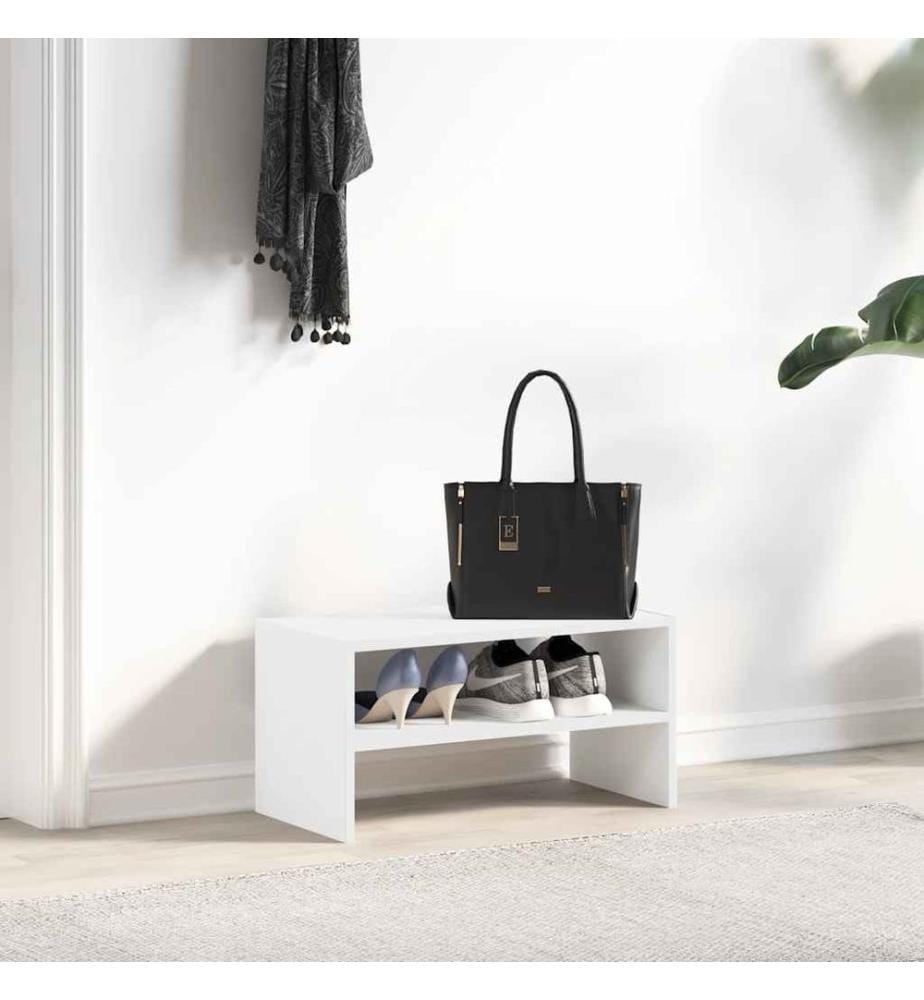 Schuhregal Stapelbar Weiss 60x30x30,5 cm