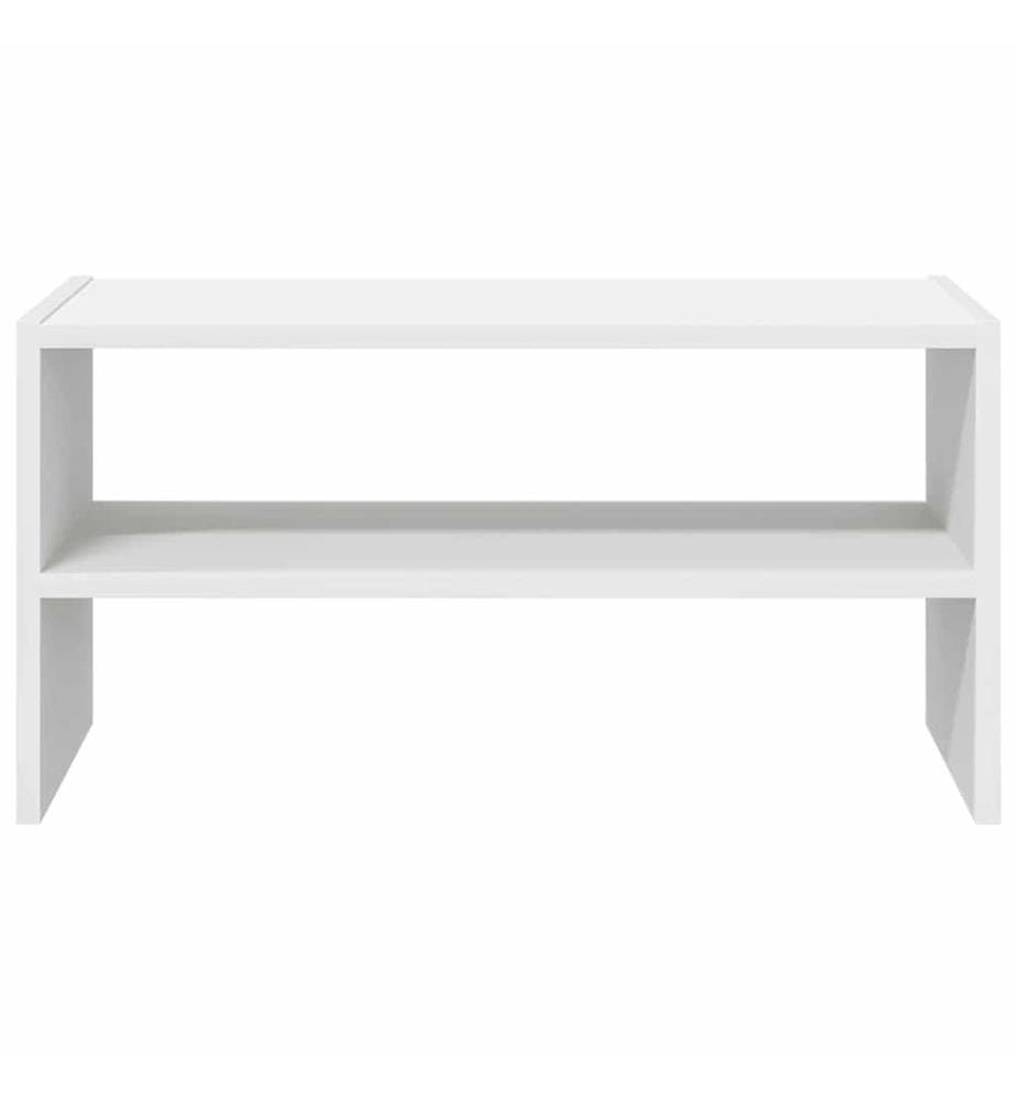 Schuhregal Stapelbar Weiss 60x30x30,5 cm