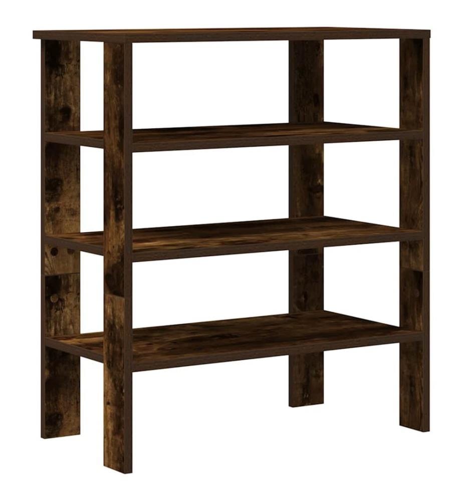 Schuhregal Räuchereiche 61x32x70 cm Holzwerkstoff