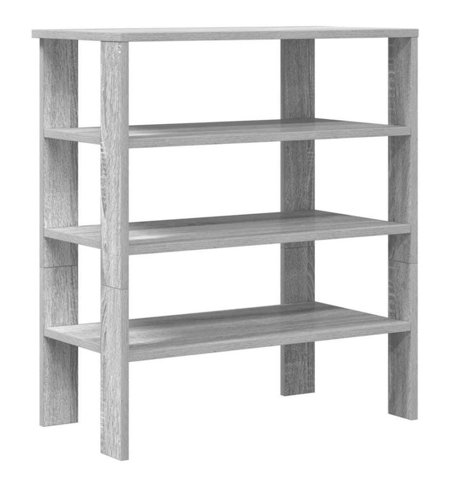 Schuhregal Grau Sonoma 61x32x70 cm Holzwerkstoff