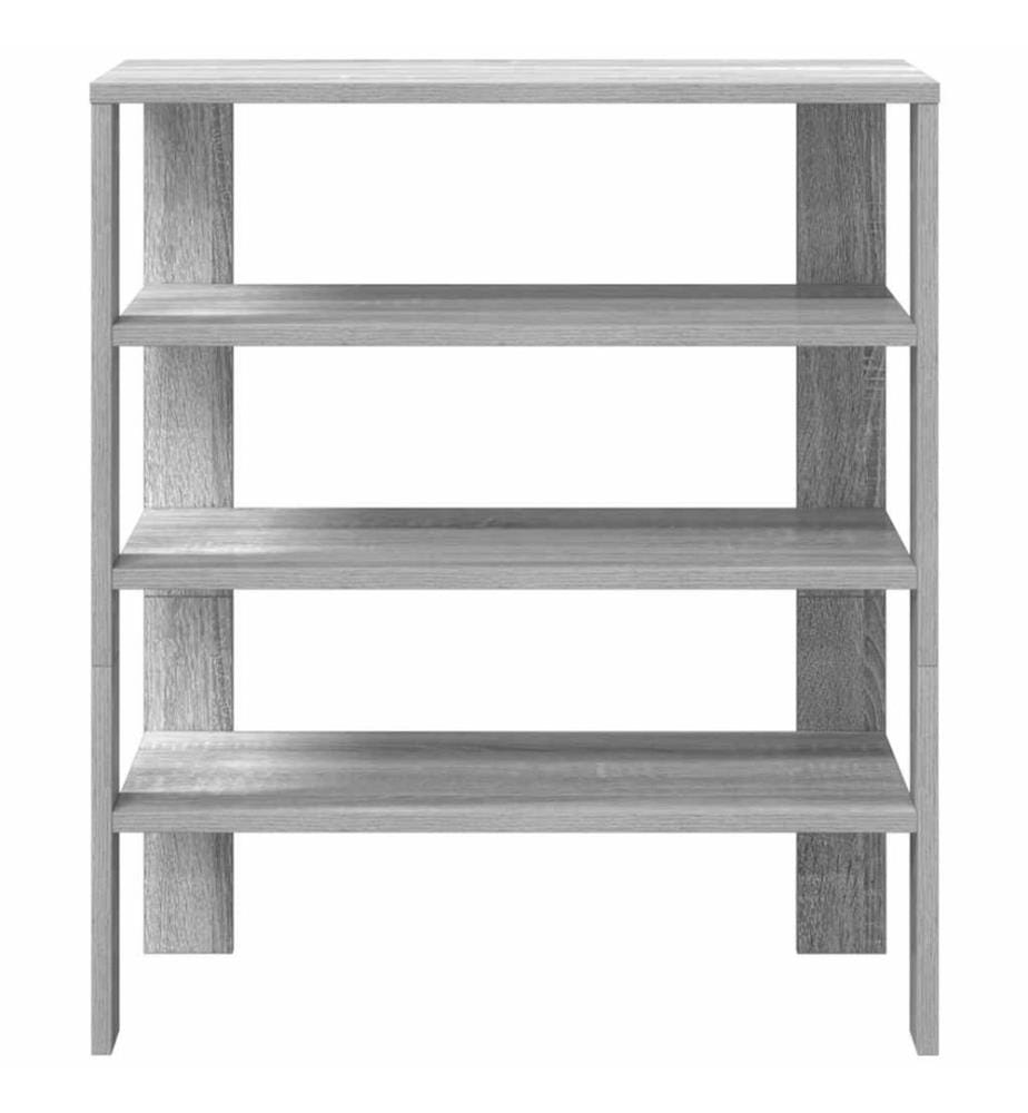 Schuhregal Grau Sonoma 61x32x70 cm Holzwerkstoff
