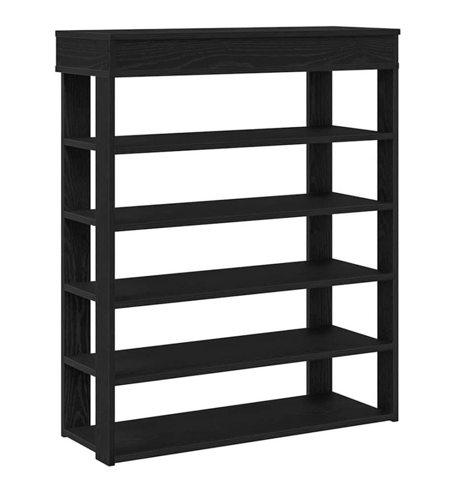 Schuhregal Schwarz 80x30x98 cm Holzwerkstoff