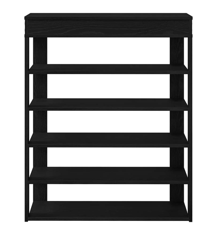Schuhregal Schwarz 80x30x98 cm Holzwerkstoff