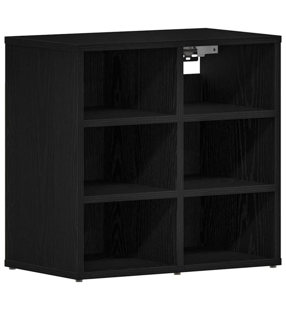 Schuhschrank 2 pcs Schwarz Eichen-Optik 52 x 30 x 50,5 cm