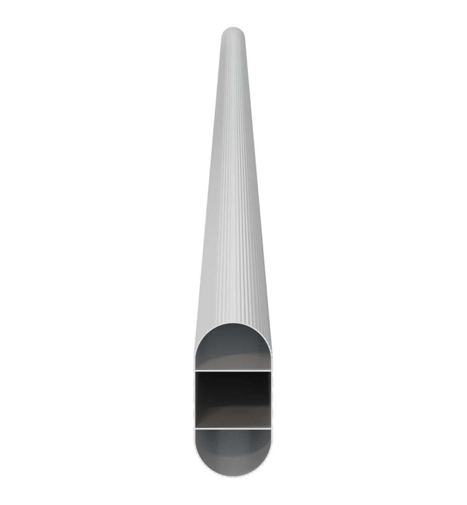 Kleiderstange 12 pcs Silber 764 x 15 x 29 mm Aluminiumlegierung