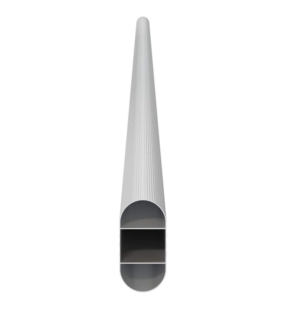 Kleiderstange 2 pcs Silber 764 x 15 x 29 mm Aluminiumlegierung