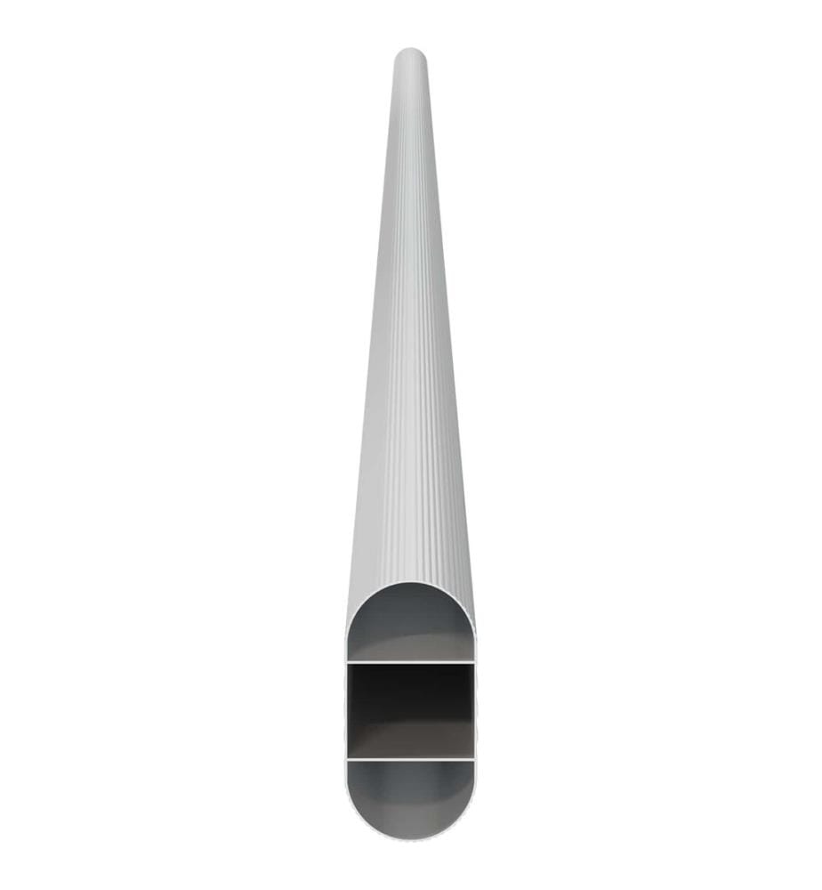 Kleiderstange 12 pcs Silber 764 x 15 x 29 mm Aluminiumlegierung