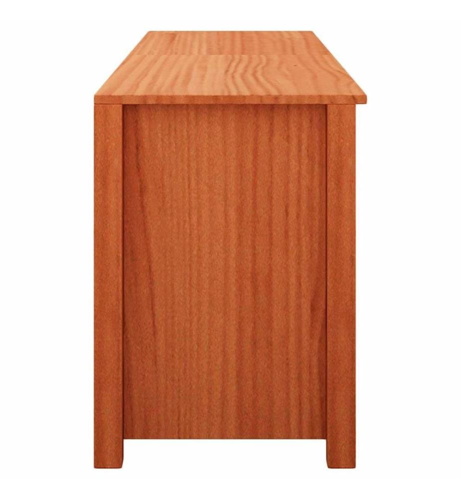 Schuhbank mit Regal mit Speicher Wachsbraun 160 x 36,5 x 50 cm