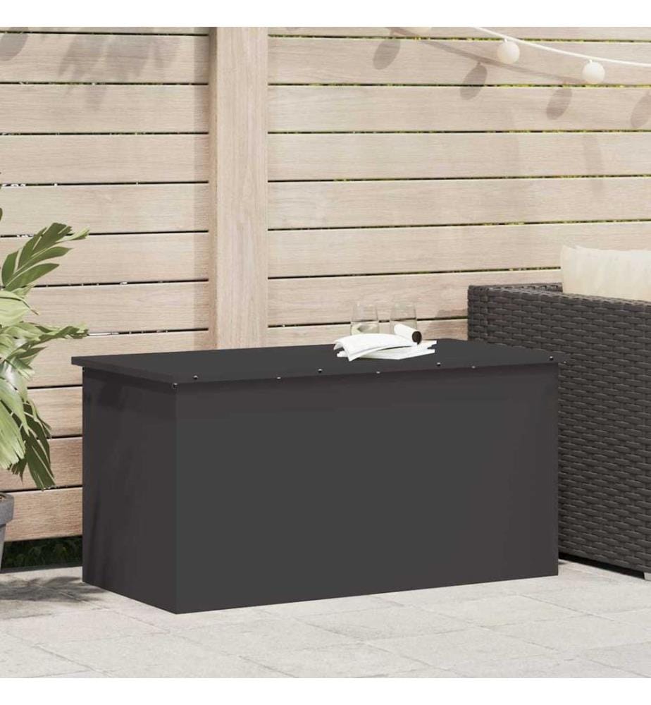Boîte de Rangement Extérieure Noir 100 x 50,5 x 50 cm Acier