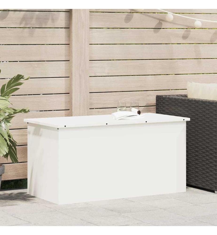 Boîte de Rangement Extérieure Blanc 100 x 50,5 x 50 cm Acier