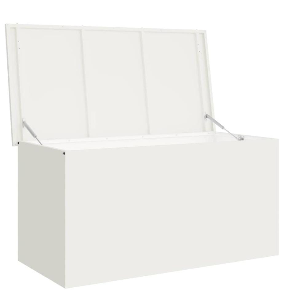 Boîte de Rangement Extérieure Blanc 100 x 50,5 x 50 cm Acier