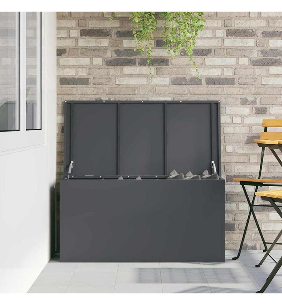 Boîte de Rangement Extérieure Anthracite 100 x 50,5 x 50 cm
