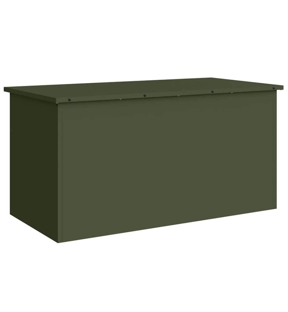 Boîte de Rangement Extérieure Vert olive 100 x 50,5 x 50 cm