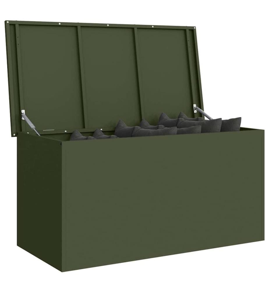 Boîte de Rangement Extérieure Vert olive 100 x 50,5 x 50 cm