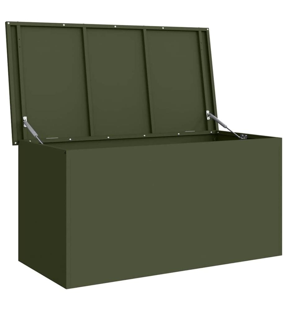 Boîte de Rangement Extérieure Vert olive 100 x 50,5 x 50 cm
