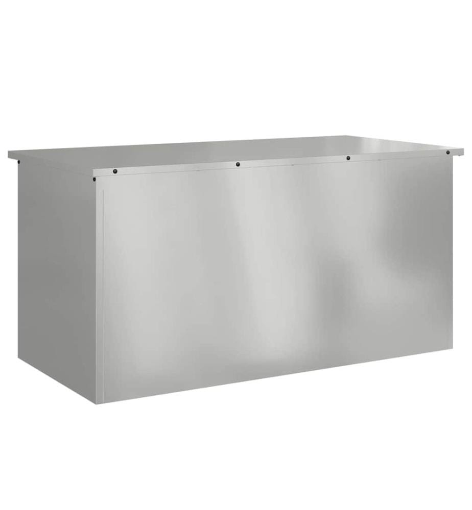 Boîte de Rangement Extérieure Argent 100 x 50,5 x 50 cm Acier