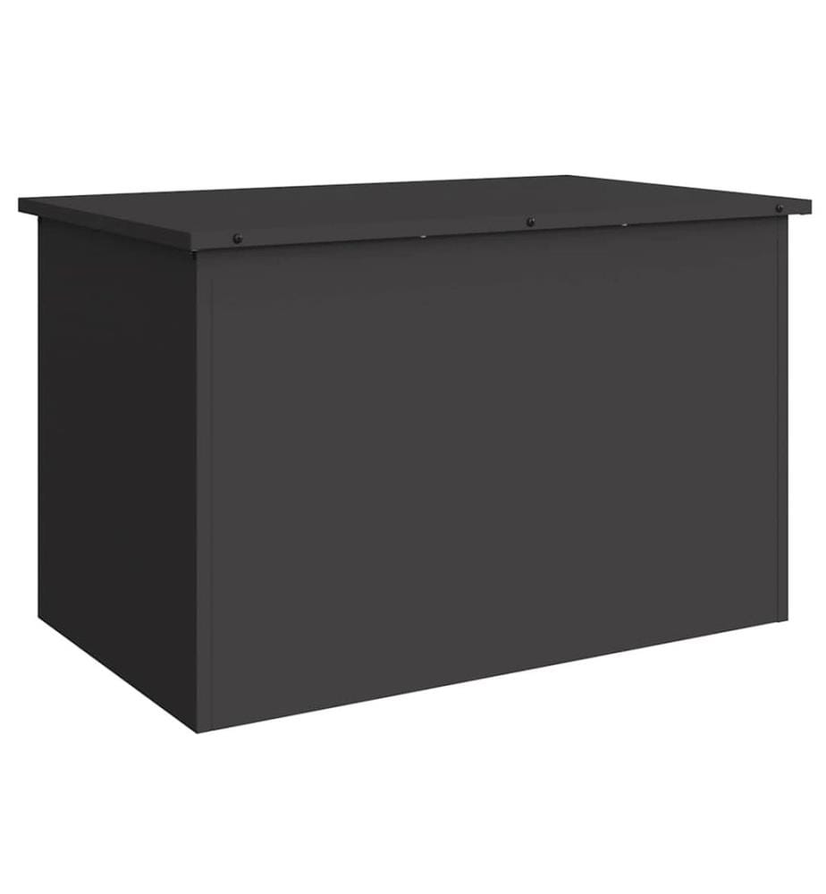 Boîte de Rangement Extérieure Noir 80 x 50,5 x 50 cm Acier