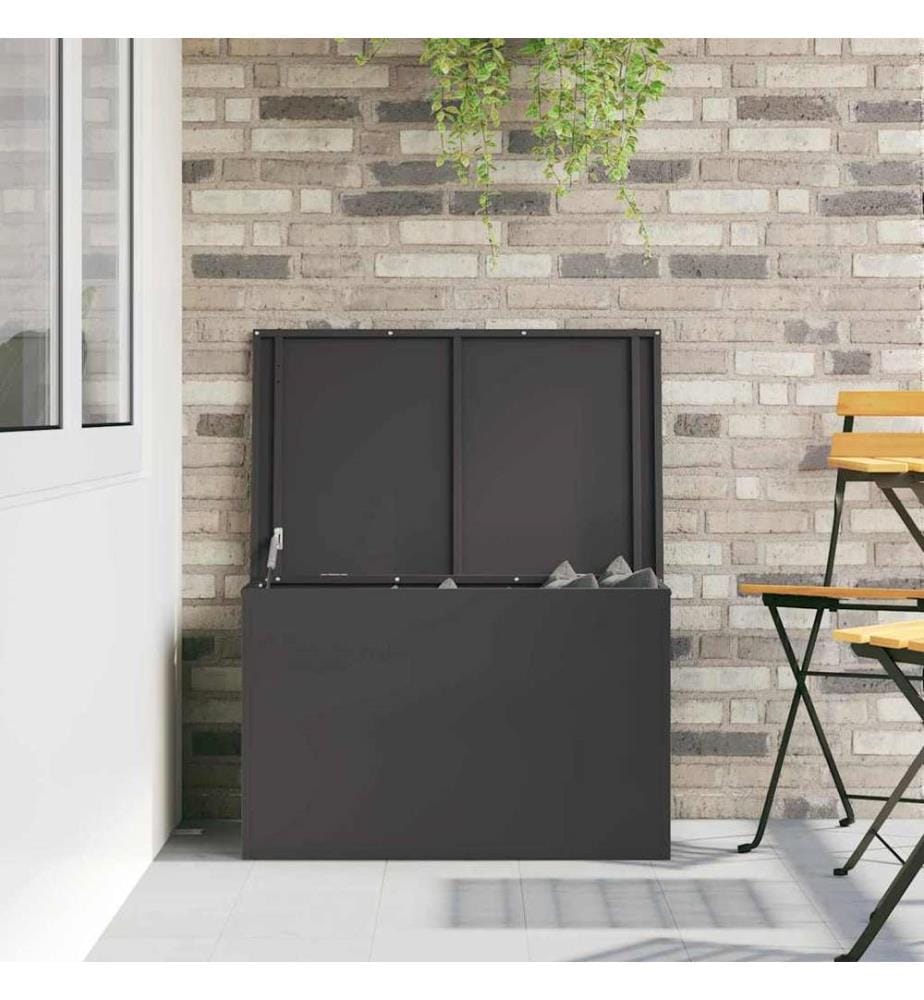 Boîte de Rangement Extérieure Noir 80 x 50,5 x 50 cm Acier