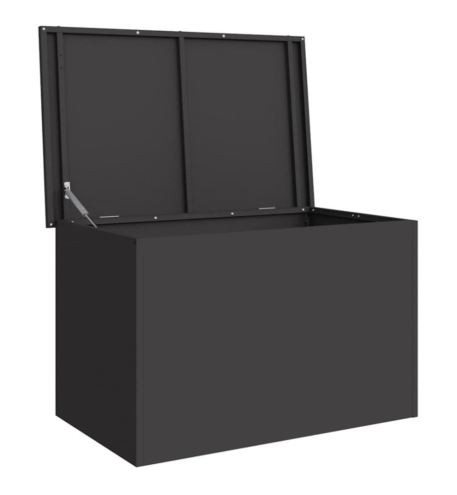 Boîte de Rangement Extérieure Noir 80 x 50,5 x 50 cm Acier