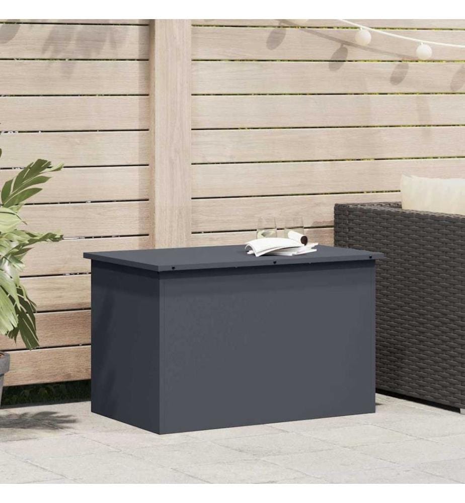 Boîte de Rangement Extérieure Anthracite 80 x 50,5 x 50 cm
