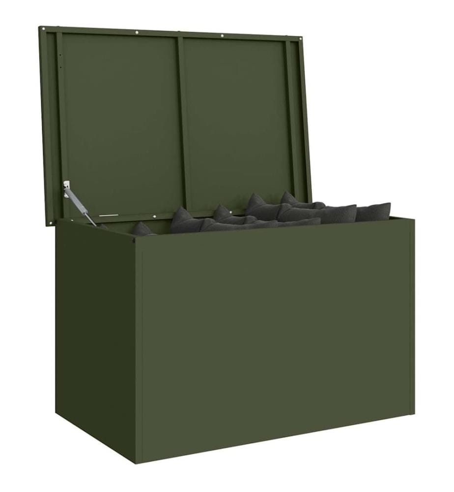 Boîte de Rangement Extérieure Vert olive 80 x 50,5 x 50 cm