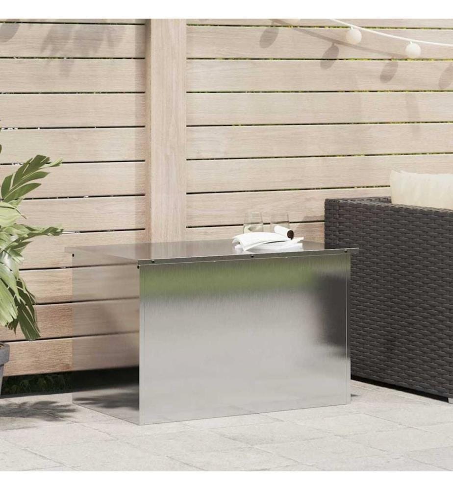 Boîte de Rangement Extérieure Argent 80 x 50,5 x 50 cm Acier