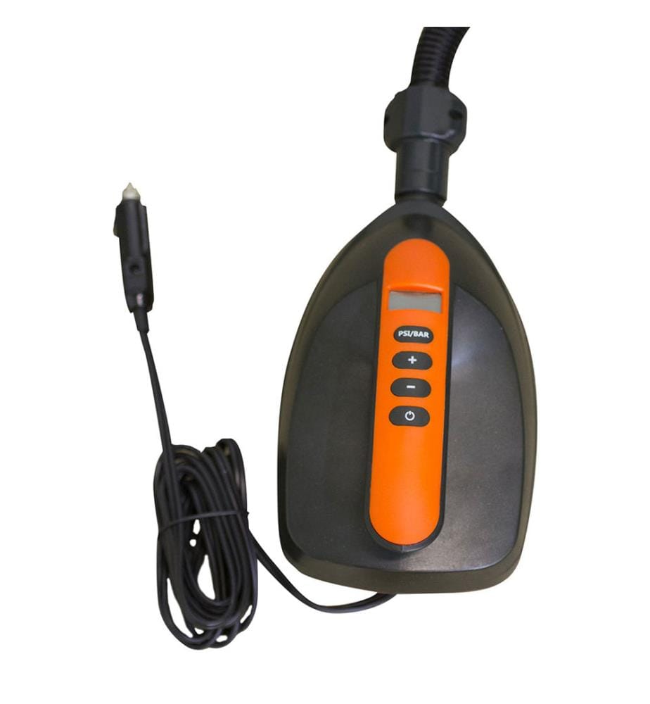 Elektrische SUP-Pumpe 12 V - Schwarz und Orange