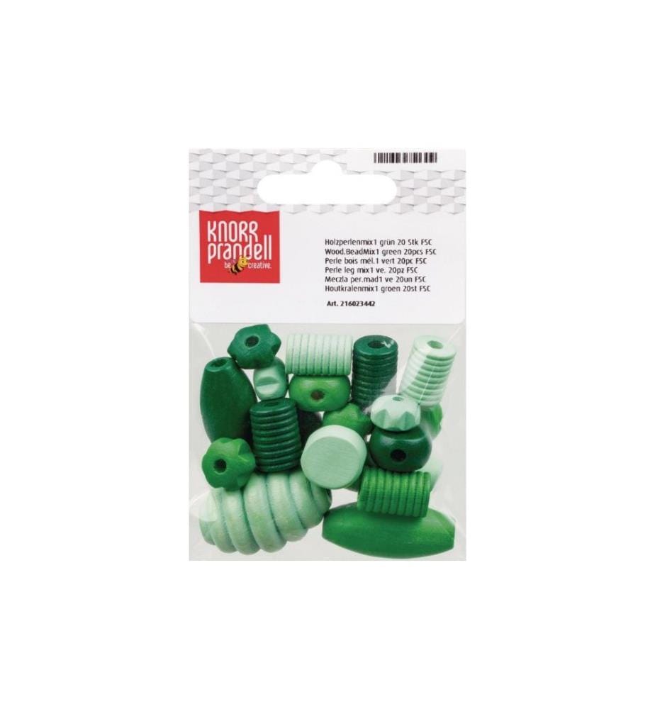 KNORR PRANDELL - Holzperlen Mix 1 20 Stk, Grün