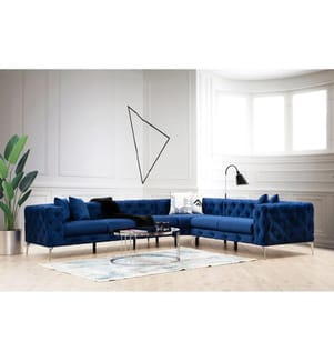 Ecksofa „Como“ – Marineblau