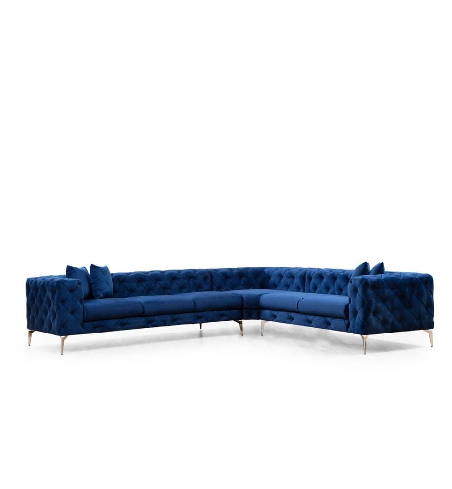 Ecksofa „Como“ – Marineblau