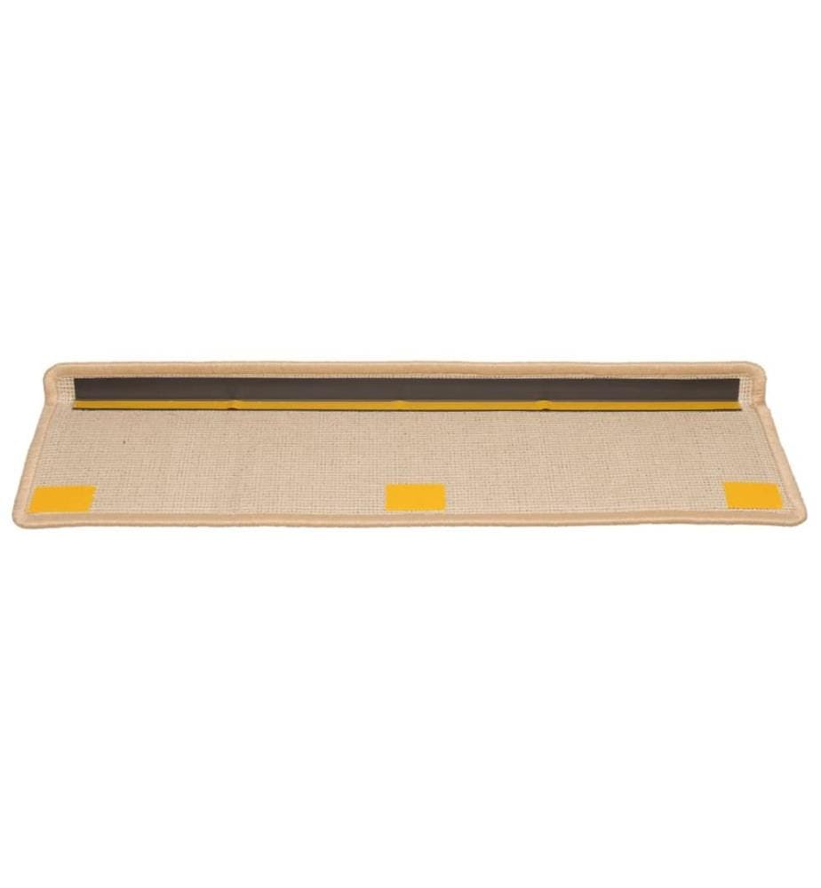 Stufenmatten 15 Stk. 65x21x4 cm Creme Rechteckiger Rand