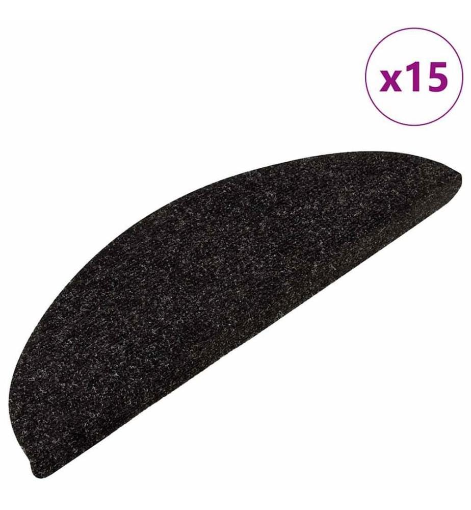 Stufenmatten Selbstklebend 15 Stk. 56x17x3 cm Anthrazit