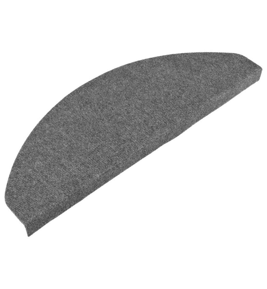 Tapis d'escalier autocollants 15 pcs 65x22,5x3,5 cm Gris