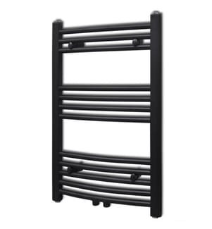 Handtuchheizkörper Warmwasser Gebogen Schwarz 500x764 mm