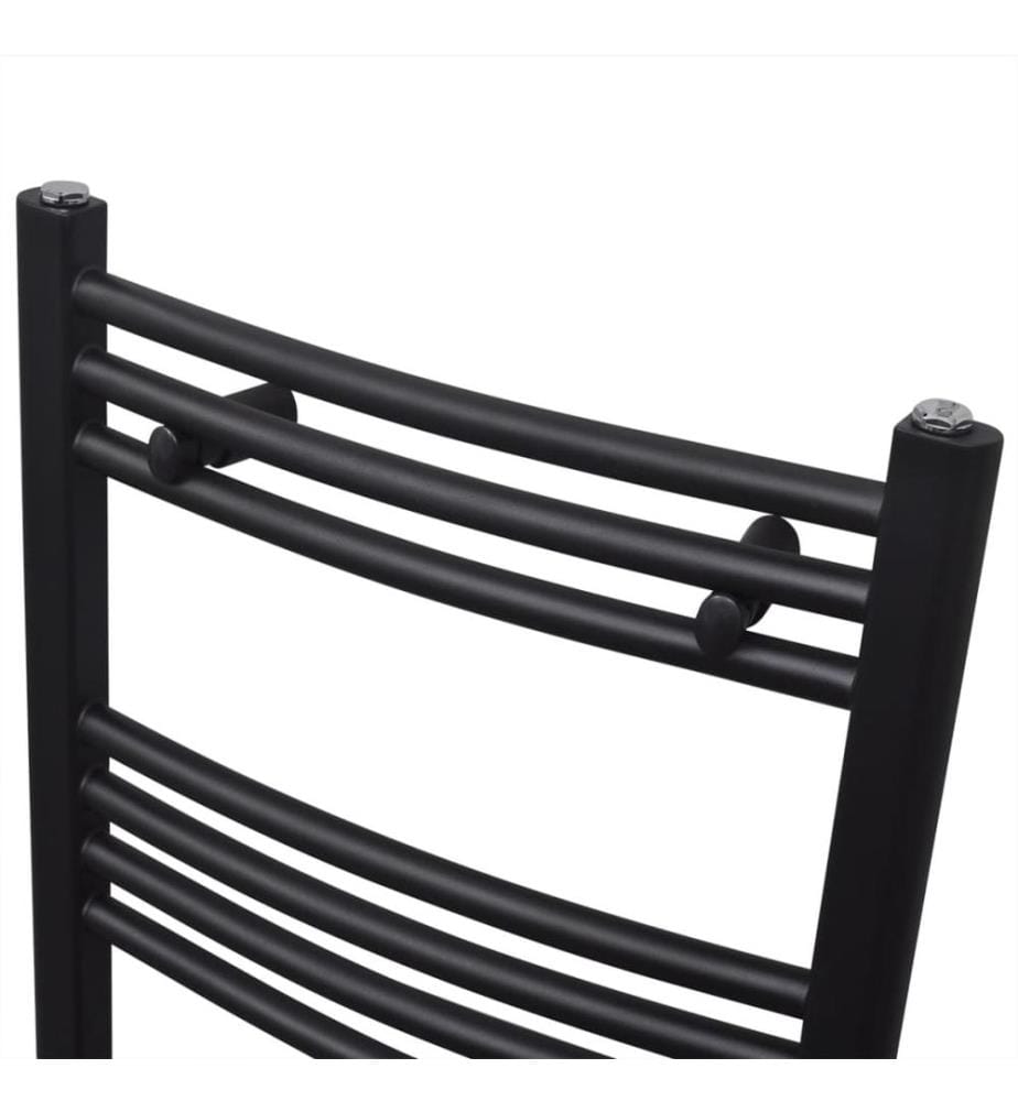 Handtuchheizkörper Warmwasser Gebogen Schwarz 500x1160 mm