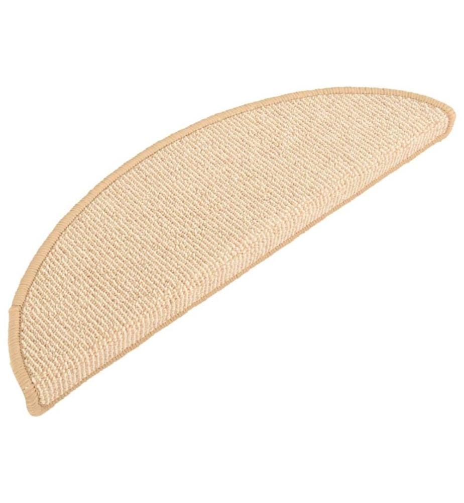 Stufenmatten 15 Stk. 56x17x3 cm Creme Halbrund