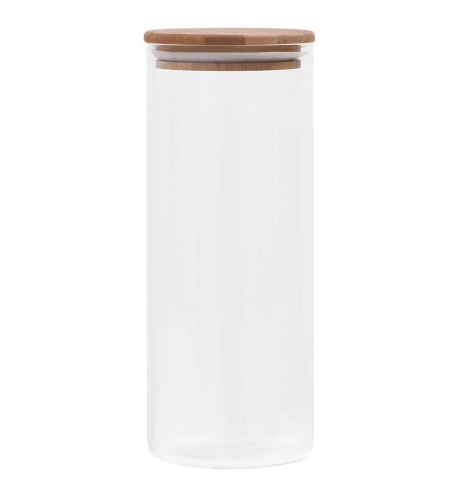 Vorratsgläser mit Bambusdeckel 6 Stk. 1000 ml