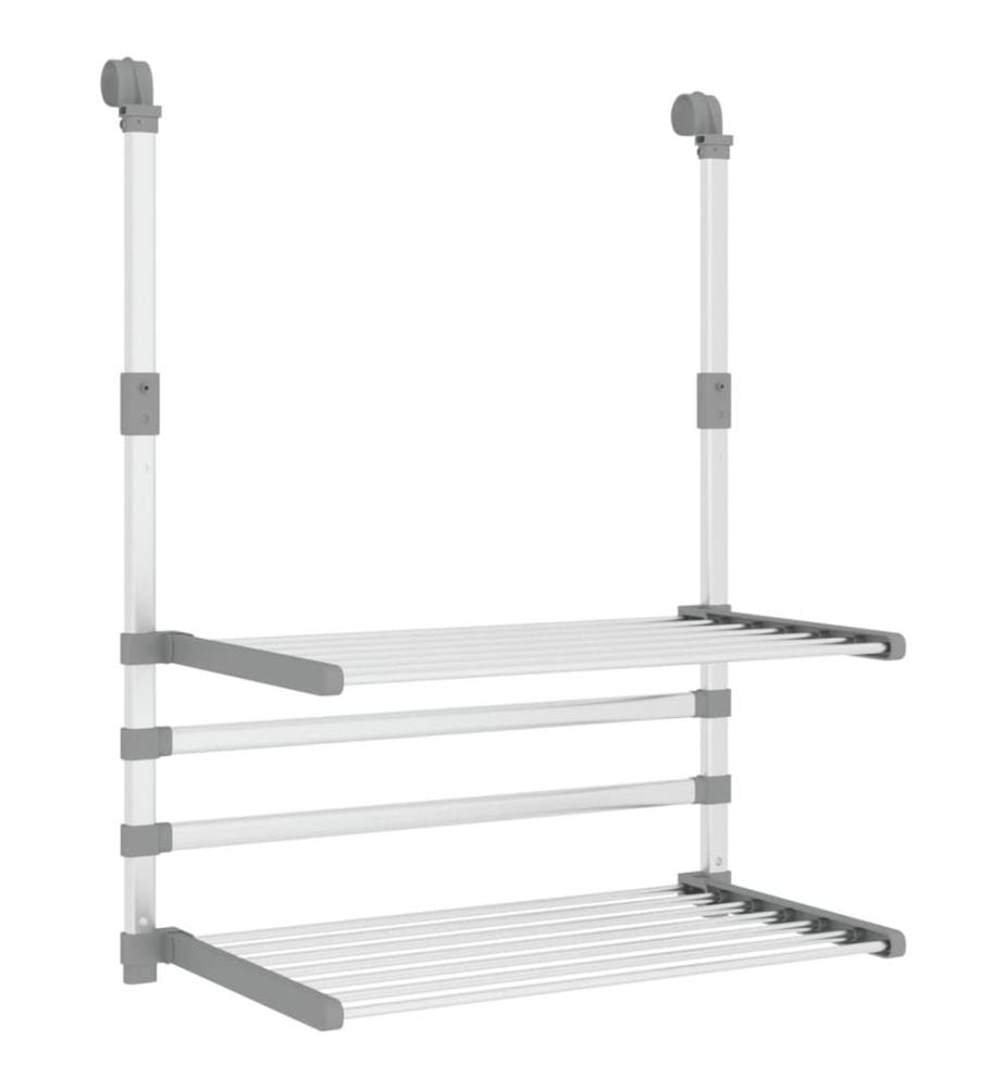 Wäschetrockner für Balkon 54x25x42 cm Aluminium