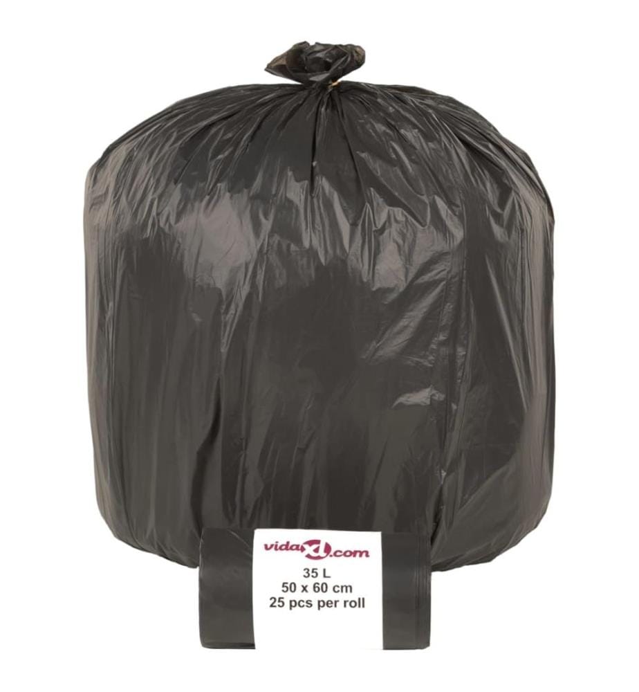 Sacs poubelles 250 pcs noir 35 L