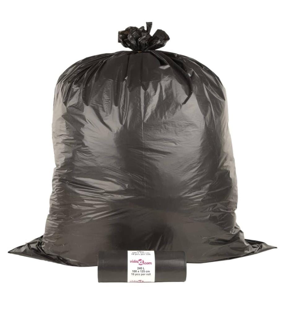 Sacs poubelles 150 pcs noir 240 L
